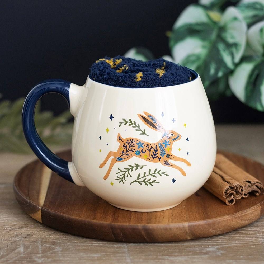 Something Different - Leaping Hare Beker & Sokken Set - Multicolours